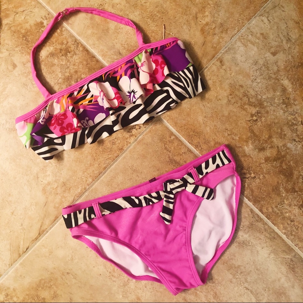 OP ruffle 10-12 large bikini